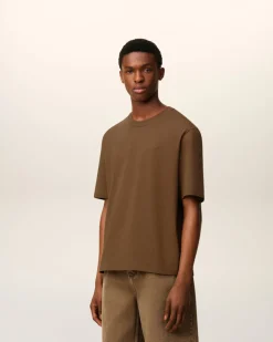 T-shirt Marron Ami De Coeur En Coton