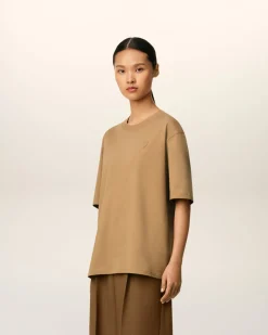 T-shirt Marron Ami De Coeur Coupe Cosy En Coton