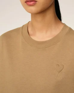 T-shirt Marron Ami De Coeur Coupe Cosy En Coton
