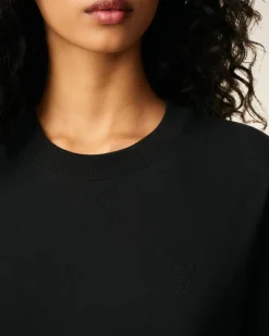 T-shirt Noir Ami De Coeur En Coton