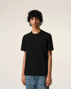 T-shirt Noir Ami De Coeur En Coton Biologique