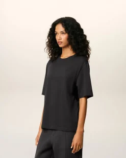 T-shirt Noir Ami De Coeur Coupe Cosy En Coton