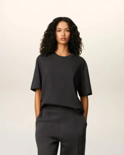 T-shirt Noir Ami De Coeur Coupe Cosy En Coton