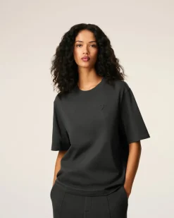 T-shirt Noir Ami De Coeur Coupe Cosy En Coton