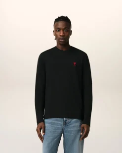 T-shirt Noir Ami De Coeur En Coton Biologique