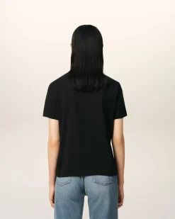 T-shirt Noir Ami De Coeur En Coton Biologique