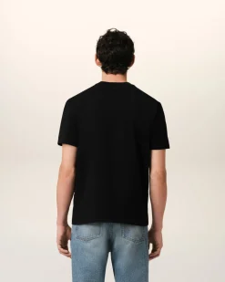 T-shirt Noir Ami De Coeur En Coton Biologique