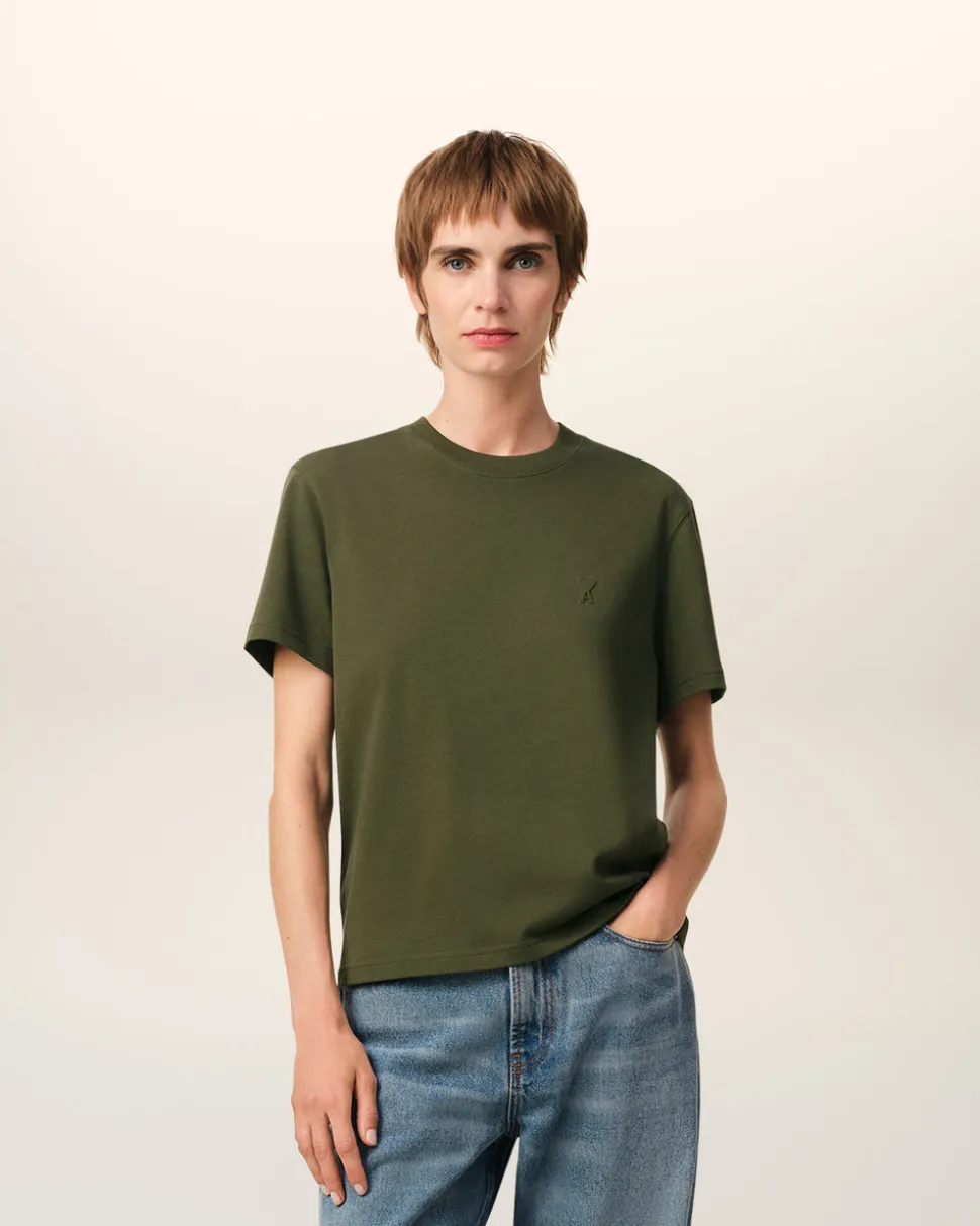 T-Shirt Vert Ami de Coeur En Coton