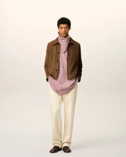 Veste Marron Boutonnée Ami De Coeur En Cuir