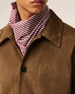 Veste Marron Boutonnée Ami De Coeur En Cuir