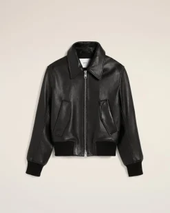 Veste Zippée En Cuir