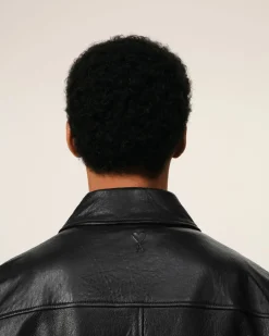 Veste Zippée En Cuir