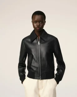 Veste Zippée En Cuir