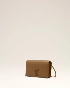 Wallet On Strap Marron Voulez Vous En Cuir Lisse