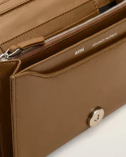 Wallet On Strap Marron Voulez Vous En Cuir Lisse