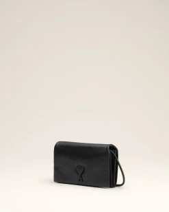 Wallet On Strap Noir Voulez Vous En Cuir Lisse
